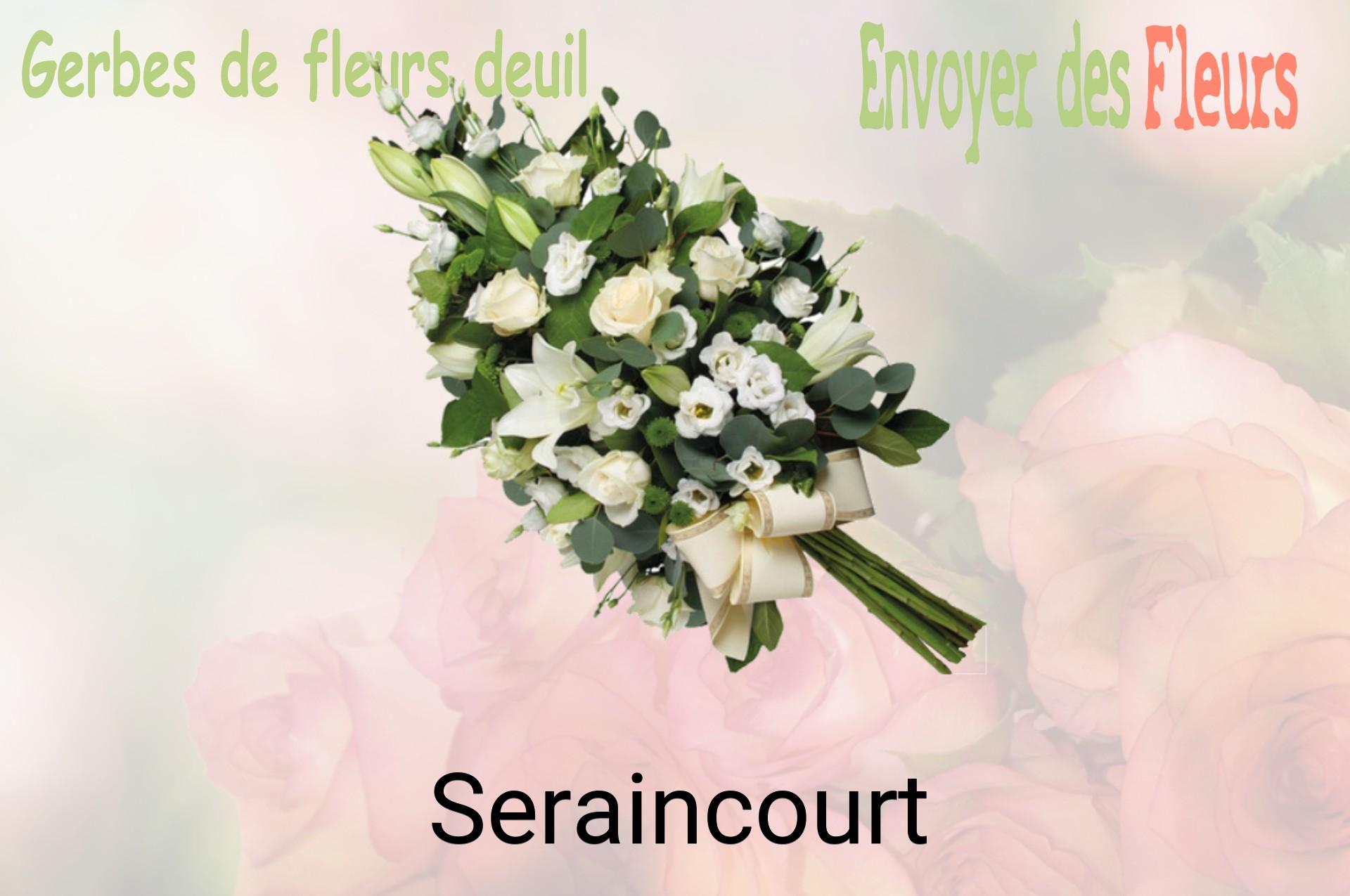 Gerbe de fleurs de deuil livrée à Seraincourt